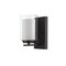 Z-Lite Willow 1 Light Wall Sconce, Matte Black, Inner White & Outer Clear 426-1S-MB - alternate 4